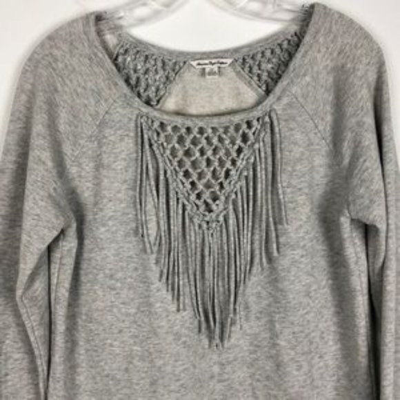 Like  Fringe Eagle  Sweatshirt Gray - Picture 2 of 2